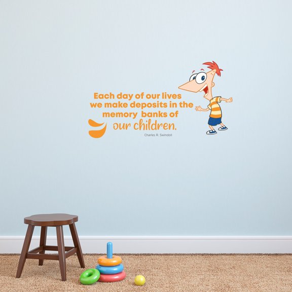 Our Children Phineas and Ferb Quote Cartoon Quotes Decors Wall Sticker Art Design Decal for Girls Boys Kids Room Bedroom Nursery Kindergarten Home Decor Stickers Wall Art Vinyl Decoration (35x40 inch)