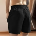 thumbnail image 6 of JIUKE Men Shorts Elastic Waist Straight Leg Fitted Beach Shorts Summer Casual Fashion Solid Shorts with Pocket, 6 of 9
