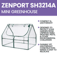 thumbnail image 3 of Zenport SH3214A 4ft Greenhouse - 4'x4'x3', Green - 5 Pack, 3 of 4