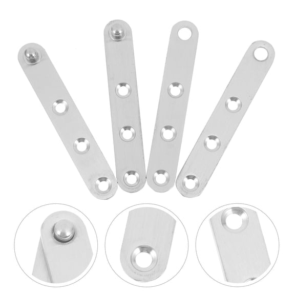 HEANUJJ 10Pcs Closet Hinges Stainless Steel Silver Rotating for Door