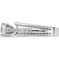 thumbnail image 3 of Sterling Silver Rhodium-Plated Fancy Engagement Cz Ringsize 7 (Width 3.75 To 6.6) - Jbsp, 3 of 5