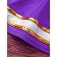 thumbnail image 6 of TiaoBug Kids Girls School Cheerleading Uniform Athletic Gymnastic Dancewear Sequins Printed Crop Top with Mini Skirt Sets Purple 12, 6 of 7