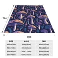 thumbnail image 3 of Fotbe Floral Hippie Mushrooms Manta de Franela Acolchonada con Estampado, Súper Suave y Esponjosa, Extra Grande para Sofá, Cama, Uso Todo el Año-60"x50", 3 of 7