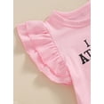 thumbnail image 6 of Bagilaanoe Newborn Baby Girls One-pieces Letters Print Fly Sleeve Jumpsuit 3M 6M 12M 18M Infant Romper Casual Clothing, 6 of 7
