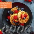 thumbnail image 2 of Crumpet Rings,Large 4" English Muffin Rings Set of 12 Packs,Double Rolled 4 Inch Tart Rings Pastry Ring,Stainless Steel Food Grade Cookie Ring Baking Ring Molds Cake Ring Egg Ring for Breakfast DIY, 2 of 7
