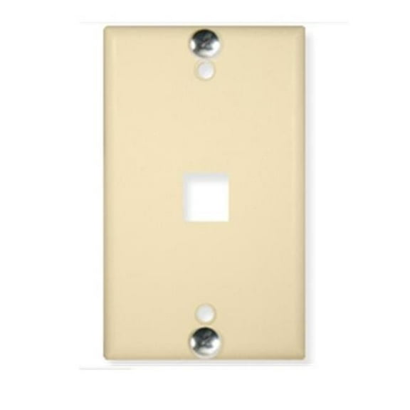 Wall Plate Phone Flush 1-Port - Ivory