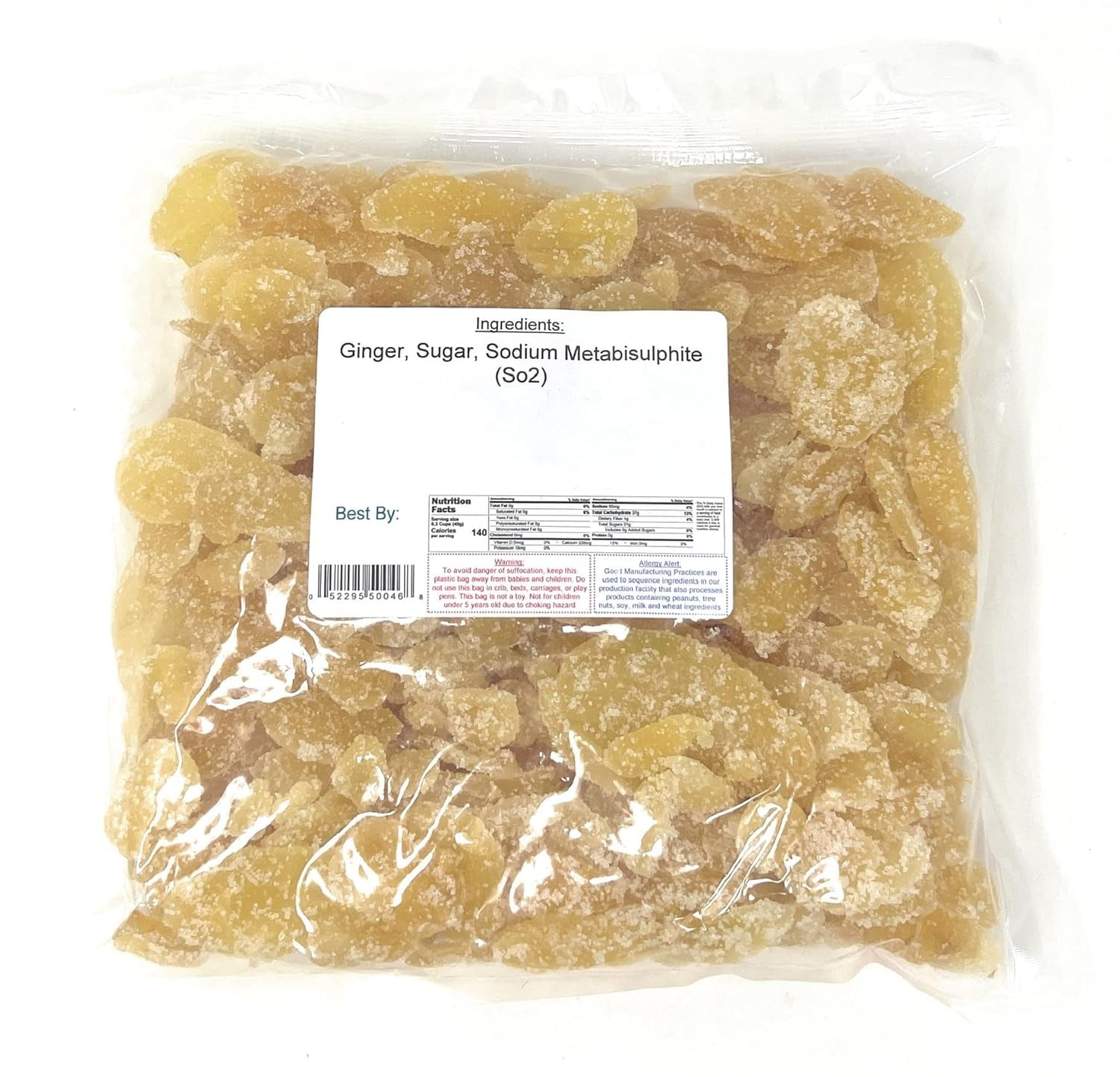 YANKEETRADERS® Dried Crystalized Ginger Slices 2 lbs