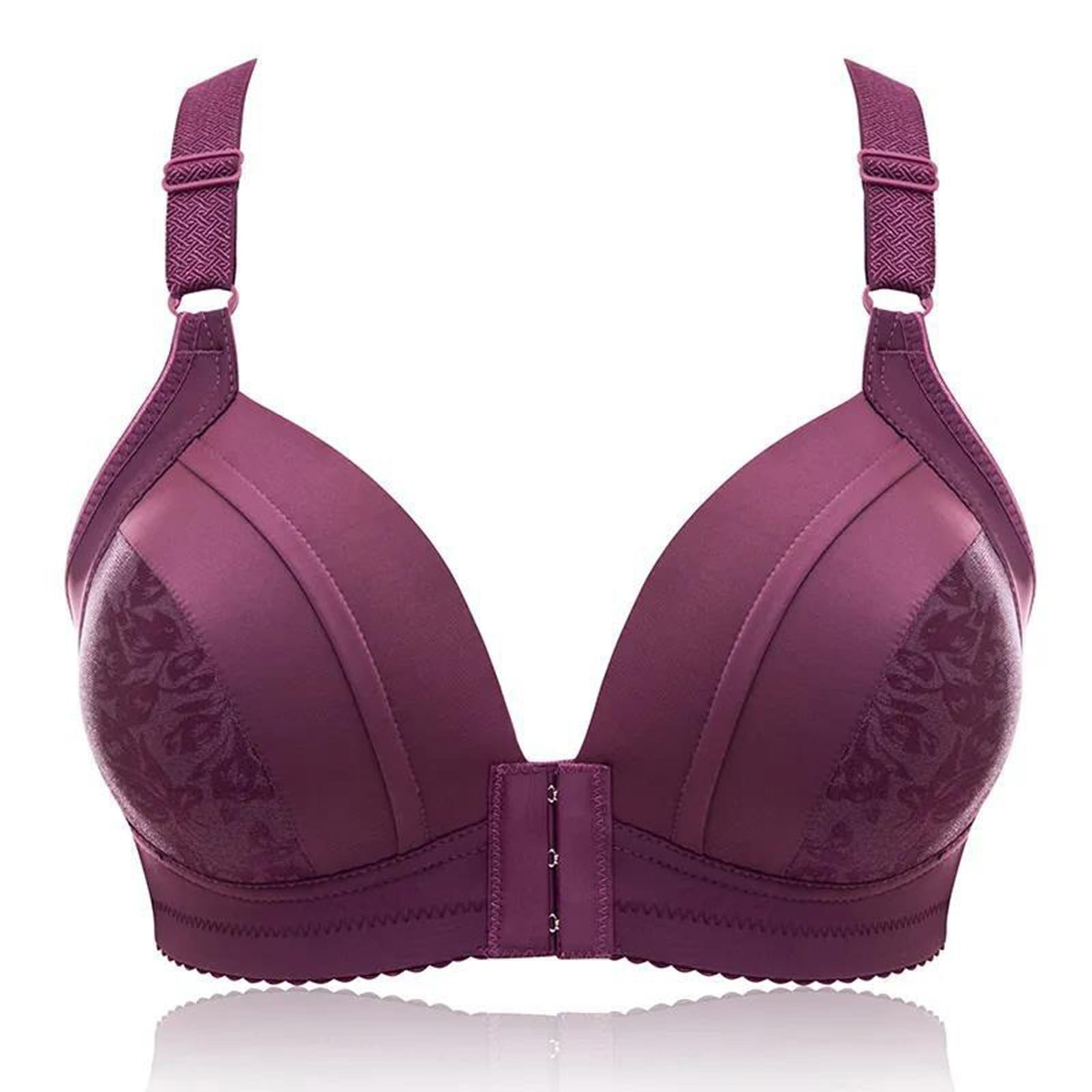 Cotton Full Cover Wireless Bra - Purple Paisley - B0001 – bare essentials