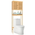 SamyoHome Bamboo Over The Toilet Storage Bathroom Space Saver