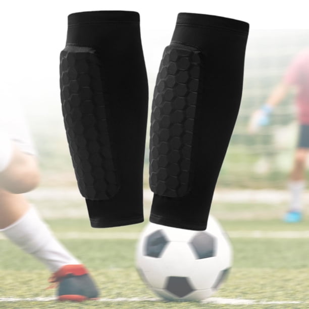 Soccer Shin Guard elástica de la manga de piernas de fútbol para correr el ciclismo de voleibol L