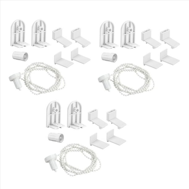3Conjunto Repuesto de Persiana Enrollable Sin PerforacióN, Soporte para Persiana Enrollable de 17 Mm, Soporte para Abrazadera de Persiana Enrollable Doble para Ventana