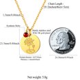 thumbnail image 6 of FindChic Birth Flower Necklaces for Women with Birthstone Gold Plated Stainless Steel Jan. to Dec. Guardian Month Floral Lotus Pendant Necklace Jewelry Gift for Her Birthday Christmas (Box), 6 of 8