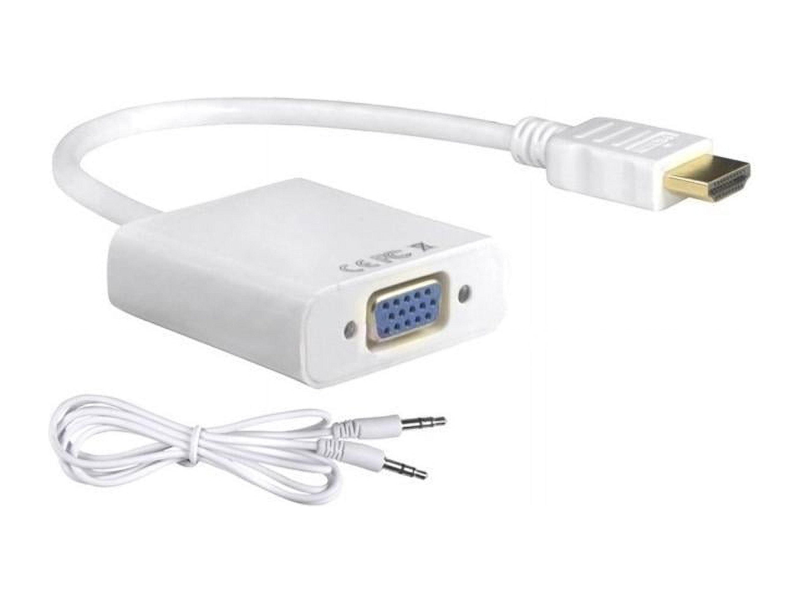 HDMI MALE TO VGA FEMALE M/F ADAPTER CABLE WITH AUDIO AND POWER
