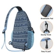 thumbnail image 2 of Sac à Dos Sling Hippie Coloré pour Étudiants, Sac Bandoulière Rétro Boho avec Rangement Tendance pour Essentiels, 2 of 5