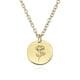 thumbnail image 1 of Round Coin Necklace, T Ium Steel Carved Flowers, Small Pendant Gifts-9style2, 1 of 5