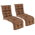 thumbnail image 1 of Costway 2 Pcs Coussin de Chaise Longue 73 Pouces Coussin Rembourré pour Fauteuil Inclinable Intérieur Extérieur Brun, 1 of 10