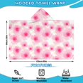 thumbnail image 2 of Pioneer Flower Floral Print Pattern Hooded Bath Towel，60"x35" for Ages 3 To 12 Kids, Quick Dry Lightweight Soft Microfiber Hood Beach Towel Cover Up for Kids, 2 of 7