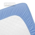 thumbnail image 2 of 3 Piece Toddler Bed Sheet Set - Silky Soft Solid Microfiber Crib Sheets, Hypoallergenic, Cool & Breathable - Includes Fitted Sheet 28"x52", Flat Sheet 45"x60" and 14”x19” Pillowcase - Calm Blue, 2 of 3