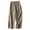 Khaki, variant on Fartey Summer Solid Color Straight Leg Pants for Women Button Elastic Waist Cotton Linen Wide Leg Pant Casual Loose Business Work Trousers with Pockets,S