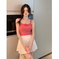 thumbnail image 1 of VISgogo Mujeres Crop Camisole, Bowknot Ribbed Ribed Sling Low Cut Short Tops, Ladies Summer Slim Navel Tops VISgogo moda, 1 of 2