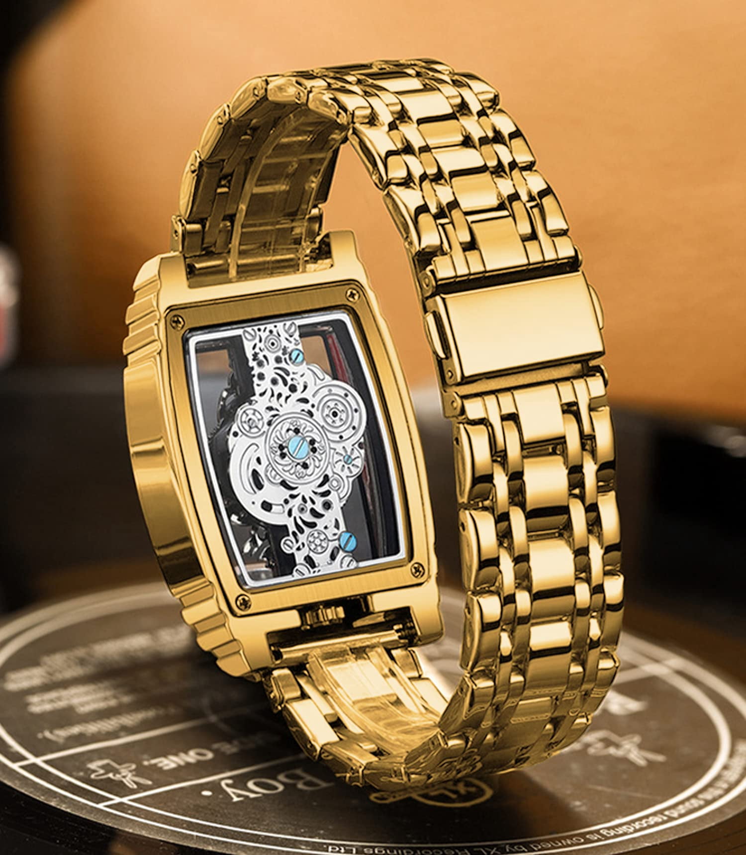 Skeleton Watch for Men - Stainless Steel, 30M Water Resistant, Luminous Markers | Stylish Business Watch