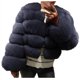 thumbnail image 2 of Chaquetas y abrigos casuales de manga larga sin capucha para mujer, de talla grande, de invierno, cálidos, holgados, con cuello alto, de felpa y pelo, de poliéster., 2 of 5