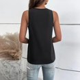 thumbnail image 3 of Camiseta sin mangas con cuello en V profundo y cruzado para mujer, camisa sin mangas holgada con cordones informales, 3 of 8