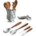 thumbnail image 4 of Nambe Curvo Wood and Stainless Steel Serving Spoon, 4 of 7