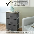 thumbnail image 5 of Simplify Adult 3 Drawer Storage Chest Vertical Dresser in Grey, 5 of 11