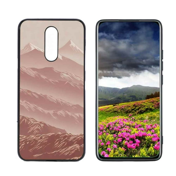 Compatible with LG K40 Phone Case, Mountains-202 Case Men Women, Flexible Silicone Shockproof Case for LG K40