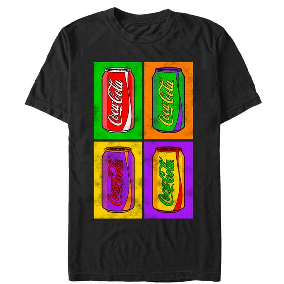 Men's Coca Cola Pop Art Graphic Tee Black Large