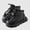 Black, variant on Girls Winter Ankle Boots Toggle Lace Up Warm Fleece Lined Platform Lug Sole Outdoor Shoes Black Size 6.5 Toddler