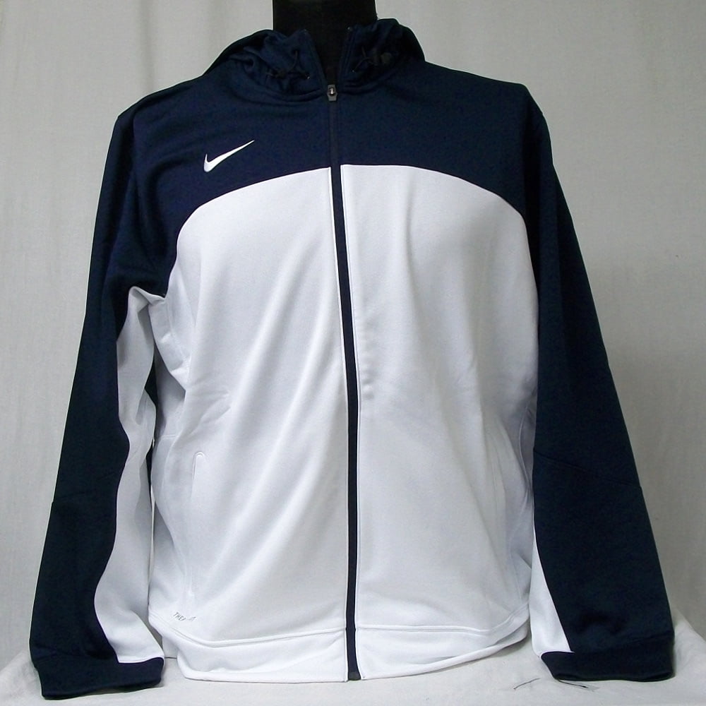 Nike - NEW Men's Nike Full Zip Hoodie Basketball Jacket Blue White - Choose Size! - Walmart.com 