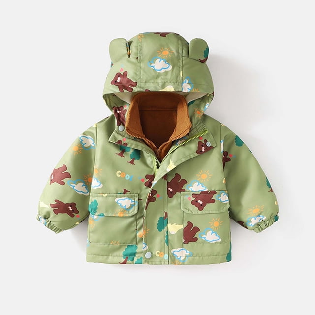 LOVZFMLL Jackets for Girls Kids's Winter Fleece Jacket 9-12 Months