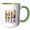 Green/White, variant on 3drose, Utah State. Usa. Local Aspects. Radiant Gift, Charm Souvenir for All, 15oz Two-tone Blue Mug