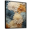 thumbnail image 2 of Designart "Elegance Of Blue And White Mum Flowers VI" Mums Floater Framed Canvas Prints, 2 of 5