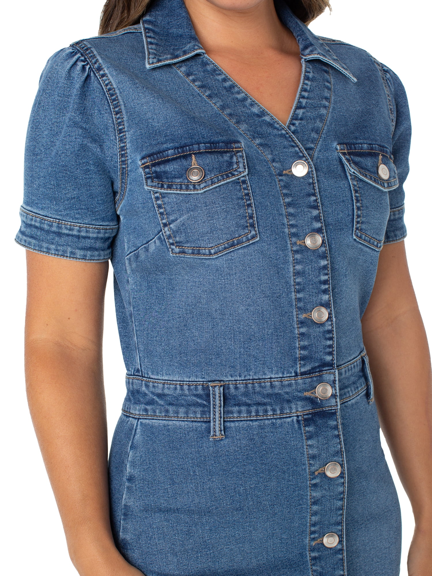 Celebrity Pink Juniors Button up Dress, Women's and Women's Plus