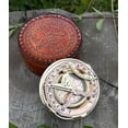 thumbnail image 6 of Antique Brass & Copper Sundial Compass, Sundial Clock in Leather Box Gift Sun Clock Ship Replica Watch, 6 of 7