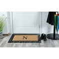 thumbnail image 6 of A1HC Natural Coir and Rubber Paisley border Monogrammed Doormat, Anti-Shed Treated Durable for Outdoor Entrance , 23"X38", Black, 6 of 7
