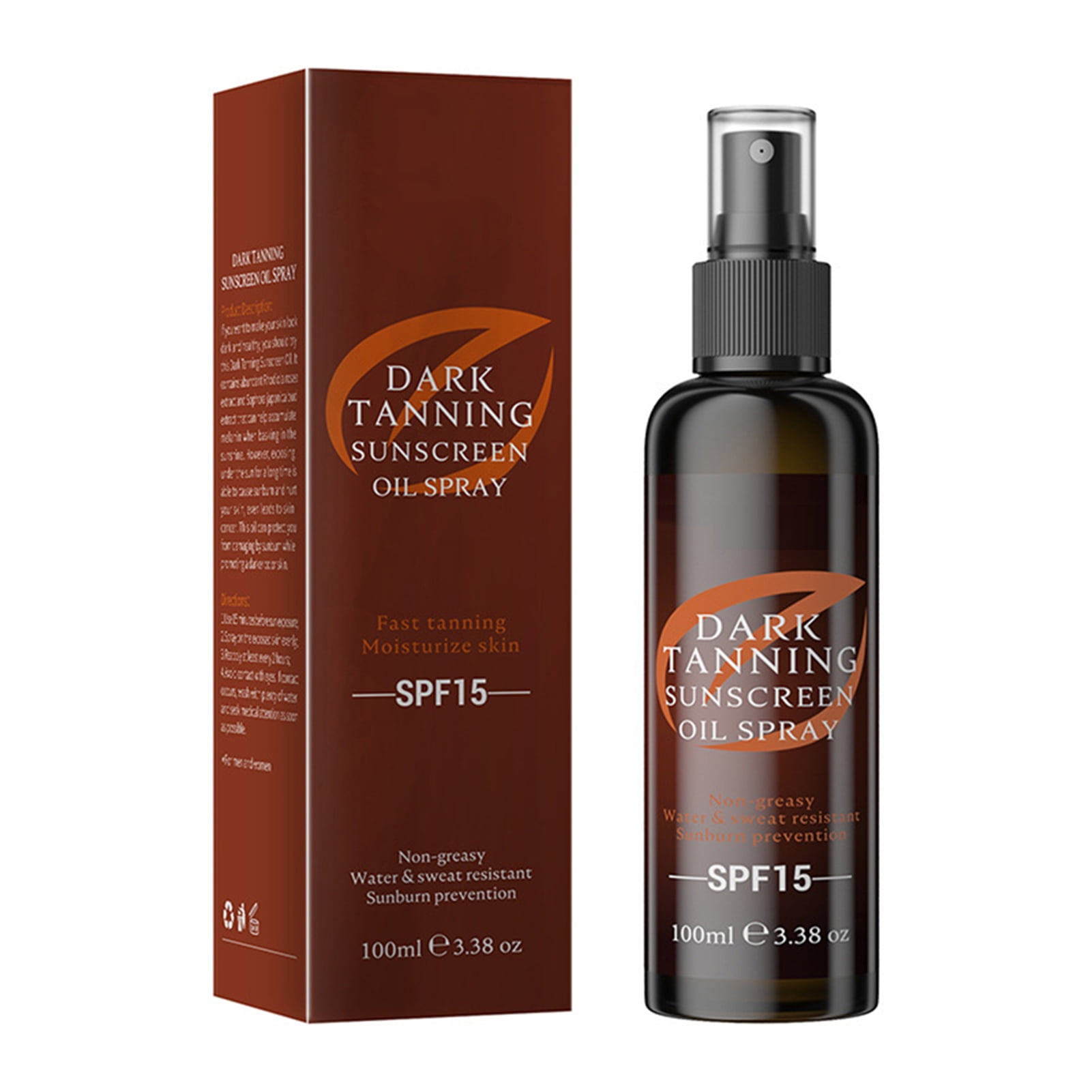 Self Tanning Spray Oil WaterResistant Sunburn Prevention NonGreasy