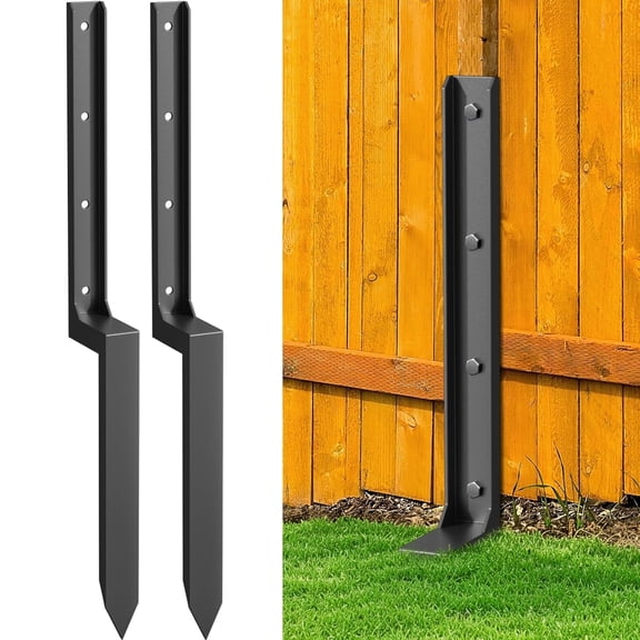 2 Pack Heavy Duty Fence Post Repair Kit 33.6" Thickened Anchor Ground Spike