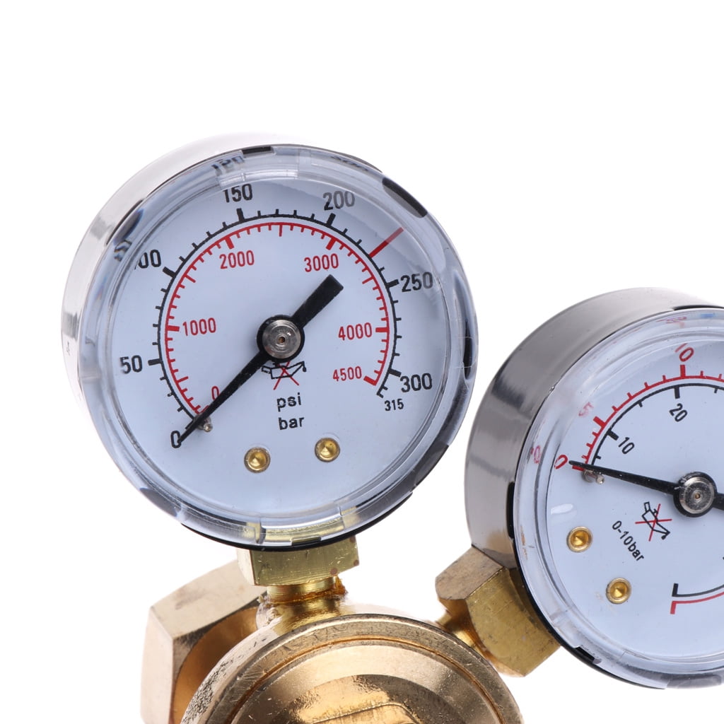 CEORPER Argon CO2 Mig Tig Flow Meter Gas Regulator Dual Gauge Welding Regulator