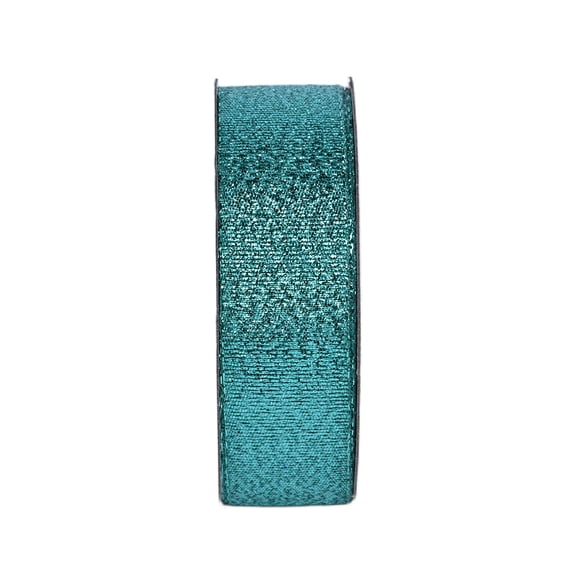Gwen Studios 7/8" Galena Metallic Aqua Ribbon, 3 yards
