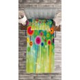 thumbnail image 3 of Ambesonne Floral Quilted Bedspread Set 2 Pcs, Abstract Art Dandelion, Twin Size, Multicolor, 3 of 3