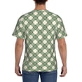 thumbnail image 2 of Naloa Daisy Plaid Green Men's T-Shirt Sport T-shirt Men's Basic Tee Casual Men's Shirt, Round Neck, Short Sleeves - XX-Large, 2 of 5