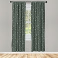 thumbnail image 2 of Ambesonne Garden Curtains, Falling Leaves Art Sketchy, Pair of 28"x63", Pale Coffee White Grey, 2 of 4