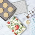 thumbnail image 5 of Yayeee Pot Holders Kitchen Heat Resistant with Pocket 7"x9.8" Cotton Oven Cooking Hot Pads, Beige Apple Pattern, 5 of 7
