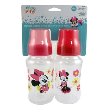 Disney Baby Wide Neck Bottles Minnie Mouse 2 Pack 6 M 11oz (Pack of 3)