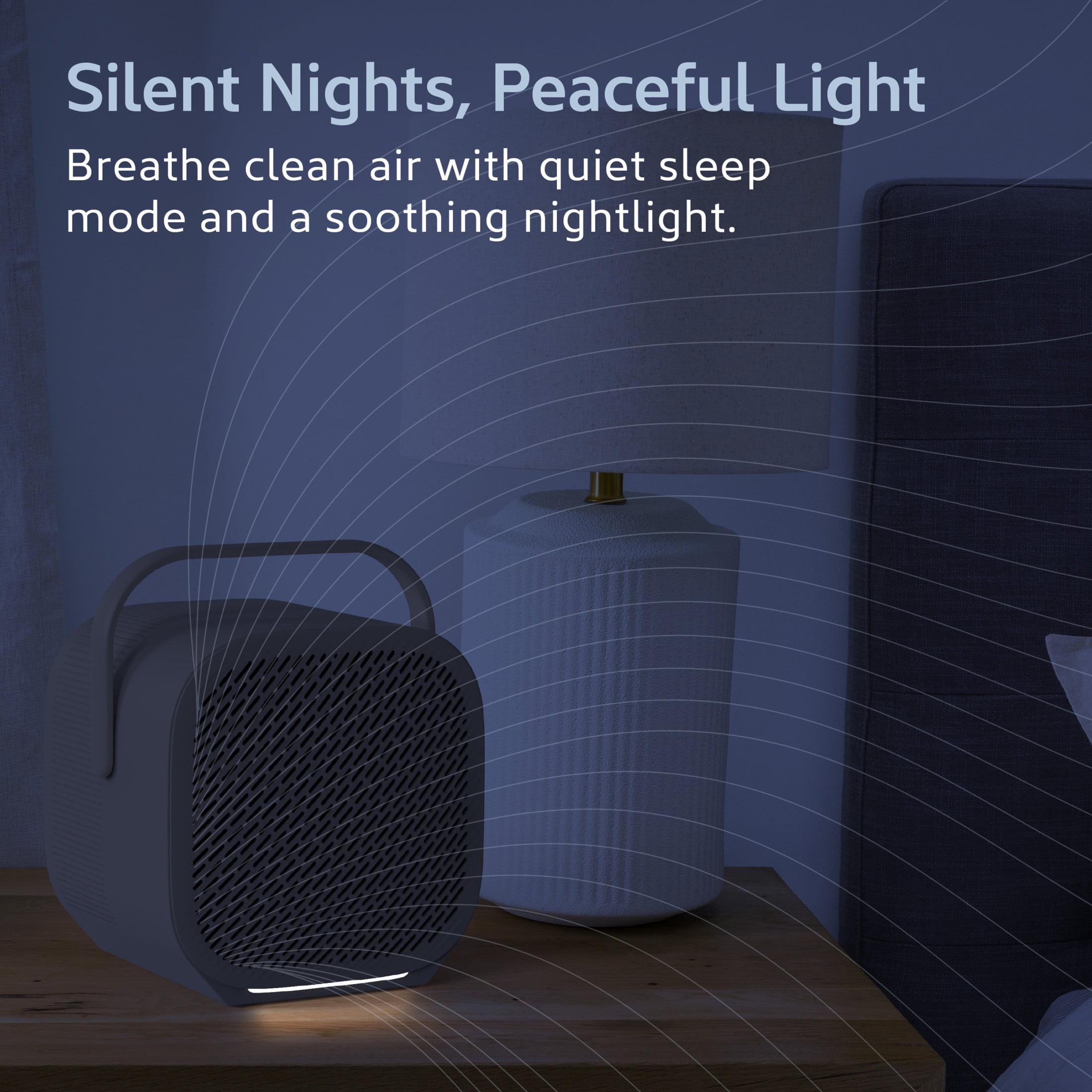 Pure Enrichment PureZone DUO Tabletop Air Purifier – True HEPA, Dual Direction Airflow, 3-Stage Filtration Captures Dust, Smoke, Odors - Large Rooms up to 615 sq. ft. (Sweet Oat)