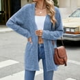 thumbnail image 4 of Kaemgyyd Women's Knit Cardigan V Neck Tops Loose Open Front Cardigans Sweater Casual Long Sleeve Outwear, 4 of 7